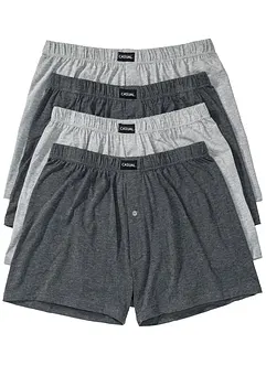 Lockere Jersey Boxershorts mit weicher Baumwolle (4er Pack), bonprix