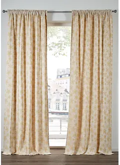 Jacquard Vorhang aus Bio Baumwolle (1er Pack), bonprix