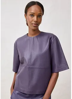 Tunique en cuir d’agneau nappa, bonprix