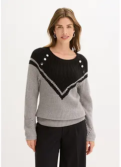 Pullover mit Knöpfen, bonprix