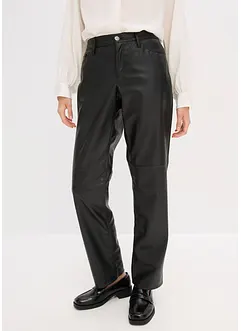 Pantalon enduit à taille élastiquée, bonprix