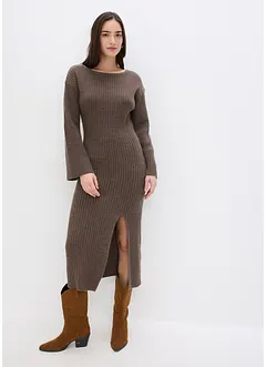 Strickkleid mit Schlitz, bonprix
