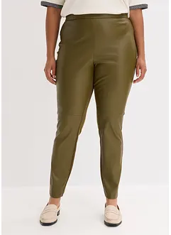 Lederimitat-Hose im Punto di Roma Mix, bonprix