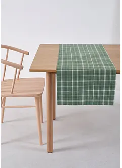 Bio Baumwoll Tischläufer mit Karomuster, bonprix