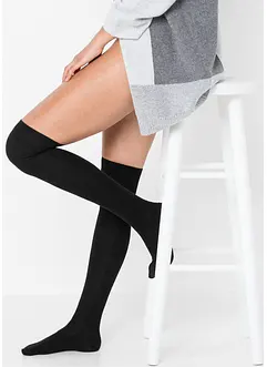 Lot de 2 paires de chaussettes jambières en coton majoritaire, bonprix