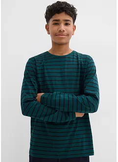 Lot de 2 T-shirts manches longues 100% coton, bonprix