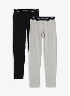 Lange Unterhose mit weicher Bio-Baumwolle (2er Pack), bonprix