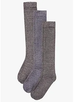 Lot de 3 paires de chaussettes hautes thermiques avec intérieur éponge doux, bonprix
