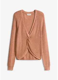 Pull fluide en maille côtelée, viscose majoritaire, bonprix
