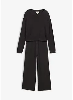 Feinstrickpullover und Strickhose aus softem Viskose Mix (2-tlg.Set), bonprix