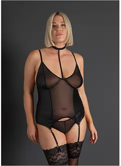 Top porte-jarretelles et string (ens. 2 pces), bonprix