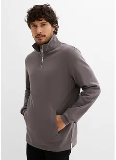 Sweatshirt mit praktischen Taschen und geradem Saum aus reiner Bio-Baumwolle, bonprix