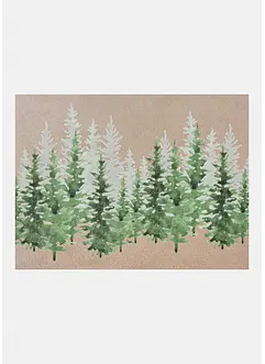 Fußmatte mit winterlichem Wald- Motiv, bonprix