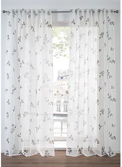 Voilage avec imprimé branches de gui (1 pce), bonprix