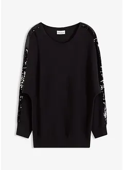 Feinstrickpullover mit Pailletten, bonprix