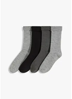 Thermo Socken mit Umschlagbündchen und Innenfrottee (4er Pack), bonprix
