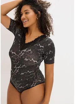 Halbarm-Body aus Modal mit Spitze, bonprix