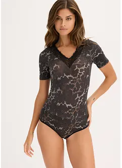 Halbarm-Body aus Modal mit Spitze, bonprix