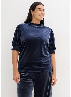 Shirt aus softem Samt, bonprix