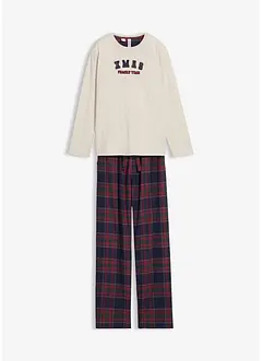 Pyjama mit Flanellhose aus weicher Baumwolle (2.tlg Set), bonprix
