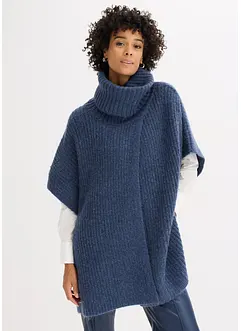 Poncho-Pullover mit Wollanteil, bonprix