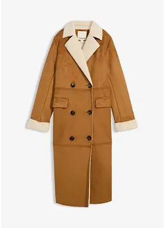 Manteau effet peau retournée avec doublure sherpa, bonprix