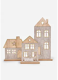 LED-Deko-Objekte Häuser (3-tlg. Set), bonprix