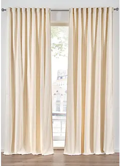 Blickdichter Vorhang aus weichem Chenille (1er Pack), bonprix