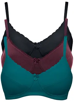 BH ohne Bügel mit Baumwolle (3er Pack), bonprix