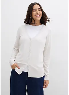 Gilet boutonné en maille fine, bonprix