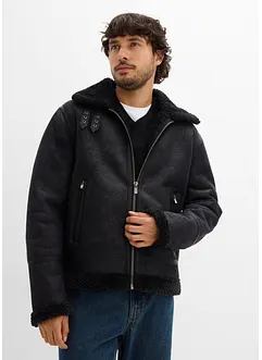 Blouson enduit doublé sherpa, bonprix
