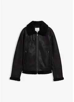 Blouson enduit doublé sherpa, bonprix