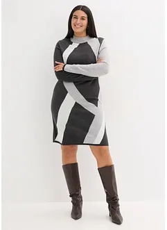 Robe en maille jacquard à rayures modernes, bonprix