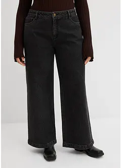 Wide-Leg-Jeans, Mid Waist, Full Length, bonprix