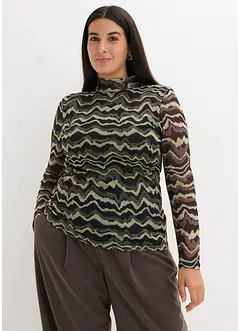 T-shirt manches longues en mesh doux, bonprix