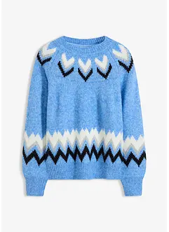 Norweger-Pullover mit Glitzerstreifen, bonprix