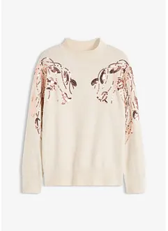 Oversize-Pullover mit Pailletten, bonprix