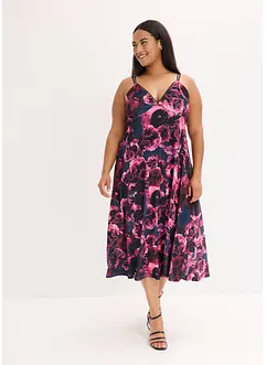 Midikleid aus glänzendem Samt, bonprix