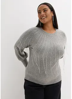 Pull avec application de strass, bonprix