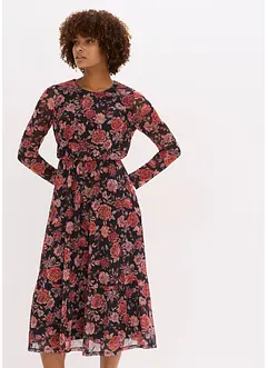 Midikleid aus softem Mesh, bonprix