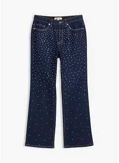 Straight-Jeans Mid Waist Bequembund mit Strass, bonprix