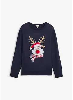 Feinstrickpullover mit Weihnachtsmotiv, bonprix