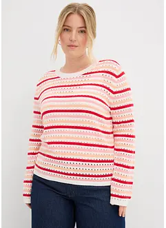 Pull en maille ajourée, bonprix