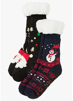 Kuschelsocken mit Teddyfutter (2er Pack), bonprix
