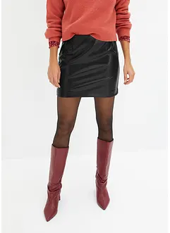 Kurzer Lederimitat-Rock, bonprix