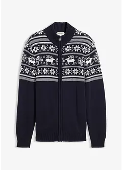 Gilet norvégien en maille douce 100% coton, bonprix