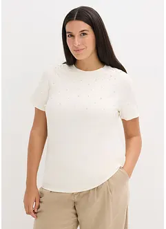 T-shirt avec perles, bonprix