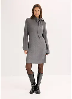 Strickkleid mit Schleife aus softem Viskose-Mix, bonprix