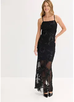 Maxikleid mit floraler Stickerei, bonprix