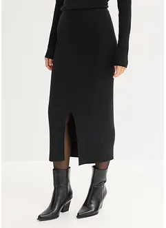 Jupe douce en fine maille de viscose mélangée, bonprix